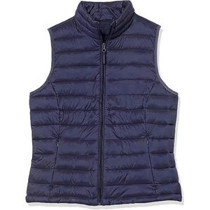 <b>Winter</b> Custom Cropped Sleeveless Lightweight Zip-Up Waterproof Breathable Knitted Quilted Puffer <b>Vest</b> for <b>Women</b> with Custom Logo - Product Image 4