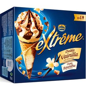 Nestle Extreme Cônes de crème glacée au caramel salé et au chocolat blanc 4x120ml (480ml) | Bâtonnets et barres de crème glacée - Product Image 3