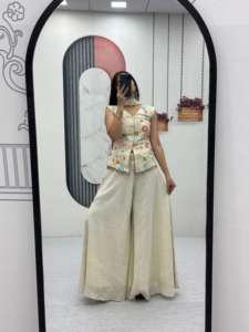 Traje Palazzo Occidental de Diseño Exclusivo para Mujer, Tejido Puro, Suministro al por Mayor para Exportación Mundial - Product Image 3