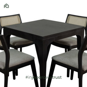 Silla de Comedor Apilable Moderna Asoka, Estructura de Madera de Teca, Ratán Natural, Material PP Ecológico para Apartamento, Hogar, Exterior y Hotel - Product Image 4