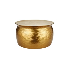 Mesa de centro de aluminio martillado Vintage con acabado Natural 2025, superventas, alta calidad, venta al por mayor, mesa redonda personalizada - Product Image 2