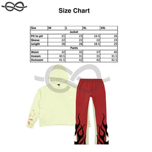 Unisex Stylish Casual Winter Tracksuits High Durability Long Sleeve Hoodie <b>Flared</b> <b>Sweatpants</b> Breathable Plus Size Fitness - Product Image 5