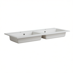 อ่างล้างหน้าคู่แบบโมเดิร์น 120 ซม. ผิวด้าน ทำจากหินอ่อนรีคอมโพสิต - Product Image 3