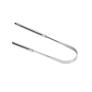 Kit de grattoir pour la langue en acier inoxydable de haute qualité, personnalisé, flexible, réutilisable, écologique, portable, avec étui de voyage - Product Image 1
