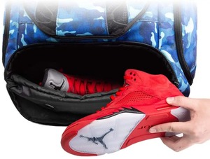 Zapatillas de baloncesto con sublimación personalizada Unisex, bolsa de deporte, monedero con forma de red impermeable, mochila con cremallera, bolsillo de malla suave para baloncesto - Product Image 6