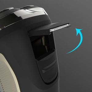 Rasoir rotatif électrique sans fil rechargeable pour hommes, silencieux, utilisation humide/sèche, accessoire pour sac de sport, triple lame, rasage étanche - Product Image 4