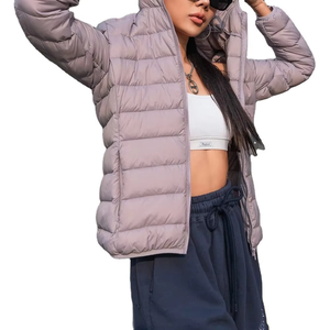Nouveau Style confortable élégant hiver femmes bouffantes décontracté solide fermeture éclair femmes bouffantes femmes veste à capuche Denim veste - Product Image 4