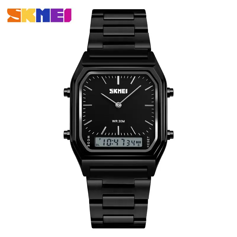 SKMEI 1220 Dual Display Watch Men Digital Dual Time Sports Chronograph Waterproof Male Clock Quartz Wristwatches Relogio