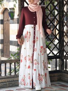Nueva última abaya modesta para mujer con estampado de flores blancas a bajo precio y venta directa de fábrica 2025 - Product Image 3