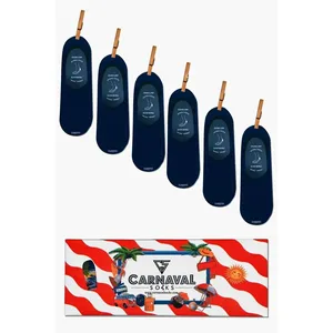 Cozy Navy Blue 6-Pack Ballet Flat <b>Socks</b> for Girls One Fitting Anti-Slip Silicone Colorful Striped <b>Cartoon</b> Bows Design for Daily - Product Image 1