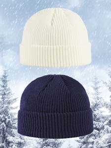 Unisex Customizable 100% Wool Winter Beanie Hat 3D Embroidery New Full Customization for Beach Business Wear Breathable Made - Product Image 2