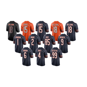Uniformes de Fútbol Americano al por Mayor para Unisex WILLIAMS, los Mejores Uniformes Cosidos de Manga Corta, Transpirables, Tallas Grandes - Product Image 1