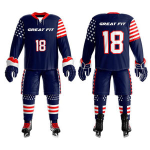 Conjunto de Uniforme de Hockey sobre Hielo Personalizado de Alta Calidad, Camisetas de Hockey sobre Hielo para Hombre, Uniforme de Entrenamiento de Hockey sobre Hielo para Hombre, Transpirable con OEM - Product Image 6