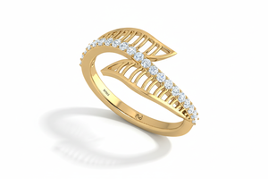 แหวนทอง14K และเพชรธรรมชาติหรูหราของผู้หญิง0.30Ctw ออกแบบอย่างมีสไตล์ - Product Image 4