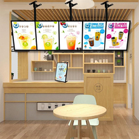 Caja de luz de publicidad LED ultrafina de 60cm, pantalla Rectangular, caja de luz de vidrio retroiluminada de Metal, caja de luz de pantalla montada en la pared