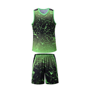 Ensembles de maillots de basket-ball personnalisés par sublimation, vêtements de sport unisexes, 100% polyester, respirant, séchage rapide, antibactérien, toutes saisons - Product Image 2