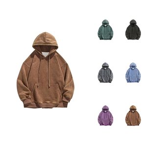 Sudaderas con capucha Vintage lavadas para hombre 2025 Sudadera con capucha básica lisa de manga larga con bolsillo Sudadera con capucha Sudaderas con capucha para hombre - Product Image 3