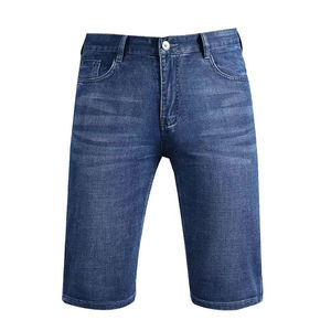 Vente en gros Short en denim uni personnalisé à la mode 100% coton coupe ample imperméable écologique décontracté pour hommes - Product Image 6