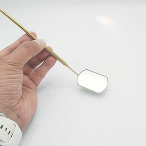 Juego de pinzas para pestañas chapadas en oro de alta calidad con espejo para pestañas, herramientas de acero inoxidable para extensiones de pestañas, Uso Profesional - Product Image 5