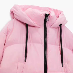 Chaquetas Cortas Acolchadas de Invierno para Mujer, Diseño de Tela de Alta Calidad Personalizado, Chaqueta Corta con Bordado de Logotipo - Product Image 4