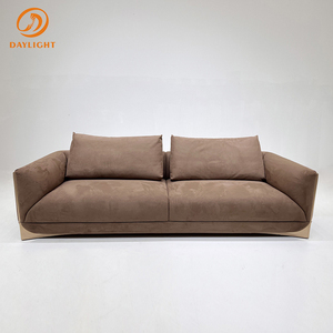 Set di <span class=keywords><strong>Divani</strong></span> di Alta Qualità Molto Confortevoli, Arredamento di Lusso Moderno in Tessuto Vellutato Blu Scuro - Product Image 2