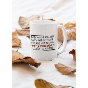 Taza de Cerámica para Convertir Agua en Vino, Hecha a Mano, Capacidad de 600 ml, Diseño Novedoso con Impresión de Letras, Apta para Lavavajillas y Microondas, Regalos Personalizados - Product Image 1