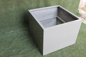 KNT Creations FRP Square Planter Modern Grey Matte Finish Lightweight Durable Fiberglass Garden Floor Indoor Outdoor Home - Product Image 4