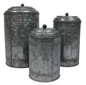 Galvanized Steel <b>Kitchen</b> Canisters for Food Species Dry Fruits Storage Container Jar Home Hotel Restaurant <b>Kitchen</b> Decoration - Product Image 3