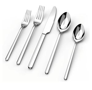 Argenterie de mariage moderne réutilisable pour restaurant, acier inoxydable 304, couverts d'hôtel, ensemble de couverts, argenterie de cuisine, dîner - Product Image 1