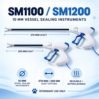 YYF SM1100 Instrument de scellement vasculaire laparoscopique vétérinaire réutilisable de 10 mm et 37 cm avec morsure droite à double ouverture