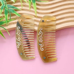 Peigne en corne fait main MIND NATURAL personnalisé avec dents fines et larges Peigne en corne de buffle fait main pour la coiffure - Product Image 6