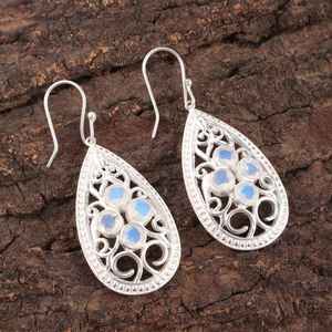 Milky <b>Opal</b> Gemstone 925 Sterling Silver Gold Plated <b>Stud</b> <b>Earrings</b> IGI Certified Elegant Anniversary Gift for Women - Product Image 6