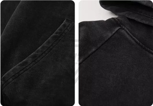 Trajes de chándal de invierno OEM personalizados ecológicos de alta calidad 100% algodón transpirable lavado ácido patrón sólido conjuntos de talla grande - Product Image 3