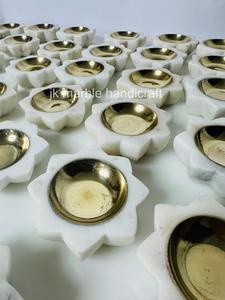 Festivals Décoration traditionnelle Marbre blanc Diya T-light Design floral et article fait main Vente en gros Meilleur prix - Product Image 6