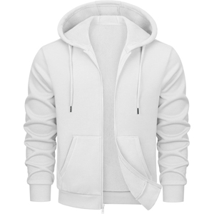 Nouveau élégant à la mode respirant confortable plaine blanc unisexe vêtements décontractés hommes Slim Fit sweats à capuche personnalisés 100% coton polaire - Product Image 1