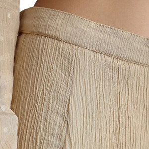 Vente en gros de costume Kurta Sharara brodé en tissu beige avec Dupatta pour réception de fête de mariage et commande personnalisée - Product Image 6