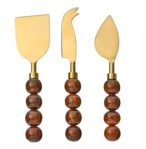 Stainless Steel Cheese <b>Knives</b> Gold Metal <b>Blade</b> Multiuse Flatware <b>Knife</b> Set for Kitchen Use - Product Image 6