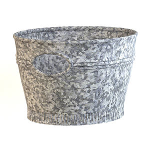 Polyvalent Élégant et Tendance Élégant Look Moderne Fer Rond Planteur Autocollant Émail Rose Couleur Poudre Enduit Jardin - Product Image 6