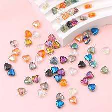 Nouvel arrivage de perles cœur en verre de Murano 17mm à facettes en cristal lâche perles cœur de Valentine fabrication de bijoux pour filles taille 8mm - Product Image 2