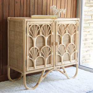 Armoire de rangement fonctionnelle en rotin fabriquée à la main pour chambre d'enfants, meubles d'intérieur de luxe, vêtements - Product Image 6