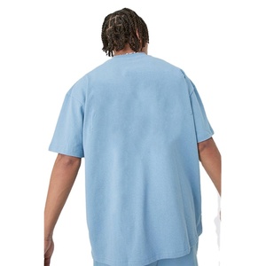 100% Cotton Wholesale Best Selling Custom Material Oversize Drop Shoulder Plain Breathable Custom Logo Men's <b>Twinset</b> - Product Image 6