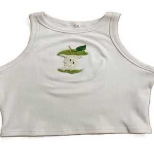 Custom Design Seed Beads Tank <b>Top</b> With Handmade Embroidery Trendy Beaded Floral Embroidery Tank <b>Top</b> For Women Clothing - Product Image 1