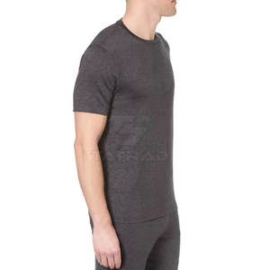 T-shirts pour hommes en coton 100% uni teint en fil, col rond, de haute qualité, vêtements de sport, coupe régulière, manches courtes, respirant, séchage rapide - Product Image 6