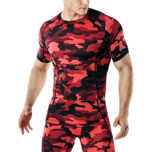 บริการ ODM คุณภาพสูง เสื้อรัดกล้ามเนื้อออกกำลังกายแบบสั่งทำพิเศษสำหรับผู้ชาย แขนยาว ผ้ายืดสแปนเด็กซ์/โพลีเอสเตอร์ พิมพ์ลายดิจิทัล - Product Image 4