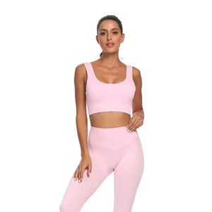 Conjunto de Yoga de 2 Piezas para Mujer, Secado Rápido, Transpirable, Resistente al Viento, Spandex/Poliéster, Ropa Deportiva con Logotipo Personalizado, Ropa de Entrenamiento de Alta Calidad - Product Image 3