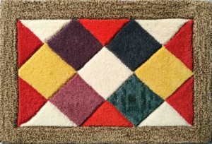 พรมยางหน้าประตูบ้านแบบทักได้ตามต้องการลายโลโก้สีน้ำตาลแบบทันสมัยสำหรับสวดมนต์ - Product Image 2