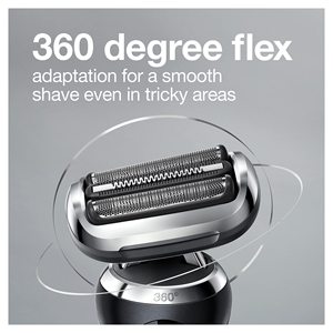 Afeitadora Eléctrica Recargable Inalámbrica Negra para Hombre, Sistema de Limpieza IPX7, Afeitadora de Cinco Cuchillas para Uso en Seco y Húmedo, Ideal para Autocaravanas - Product Image 6