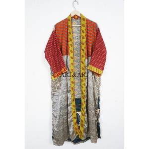 Luxury Elegant Lightweight <b>Women's</b> Silk Kimono Boho Chic Floor-Length Flower Print Robe Soft Spa Resorts Beach Loungewear High - Product Image 4