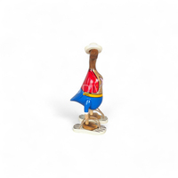 Vente en gros d'une seule pièce canard racine de bambou décoration de la maison cadeau canard en bois peint à la main pour l'artisanat du bois boîtes en bois panneaux muraux