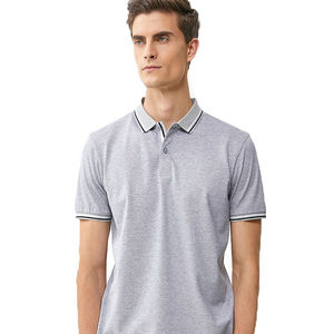 NUEVO Verano manga corta proceso de mercerización transpirable fresco absorción de humedad sudor hombres polos camiseta - Product Image 4